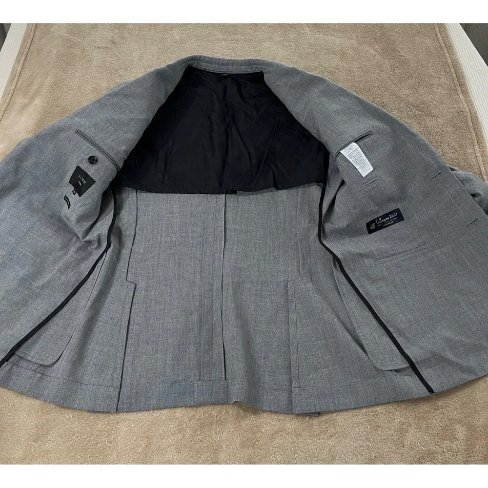 J Crew Ludlow Slim Traveler Tollegno 1900 Blazer Mens‎ 38S Gray Italy Voyager